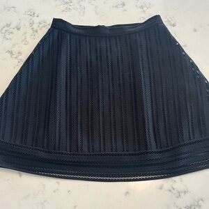 J. Crew Black Eyelet Circle Skirt